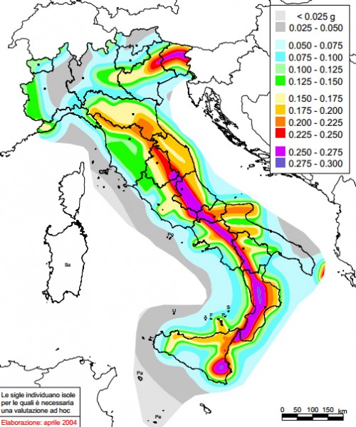 mappa rischio sismico